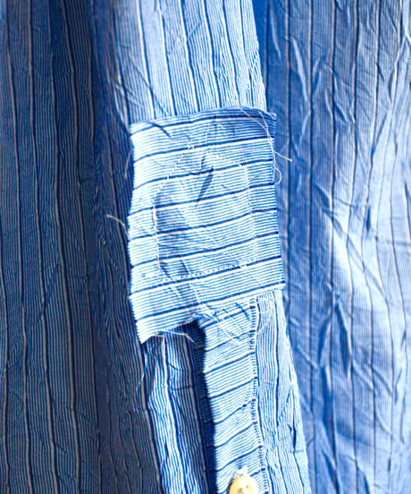 Wrinkled Blue Stripe Shirt