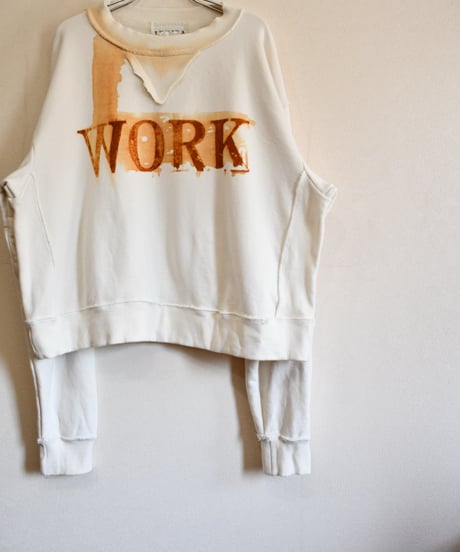 Rust print "WORK" sweatshirt