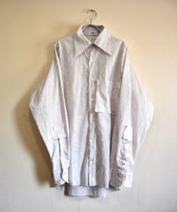 Wrinkled White Stripe Shirt