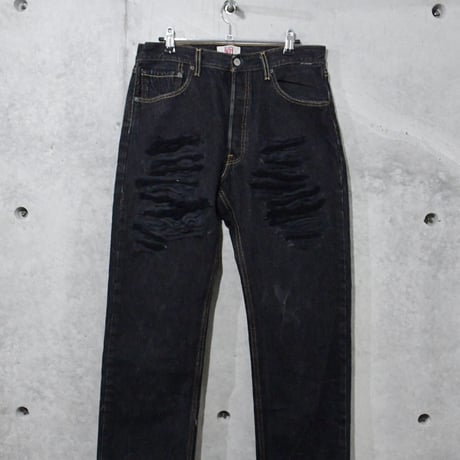 Yarn fake damage jeans【RB-8】