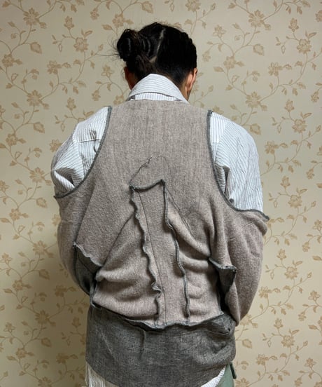 Remake Cut Shoulder Cardigan Jacket