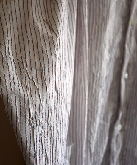 Wrinkled White Stripe Shirt