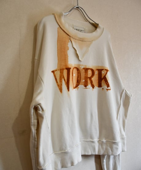 Rust print "WORK" sweatshirt
