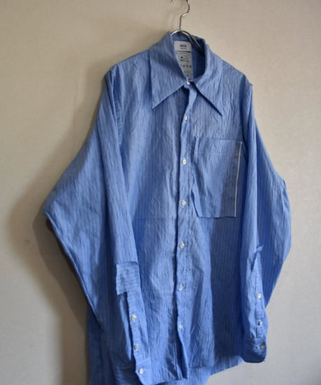 Wrinkled Blue Stripe Shirt