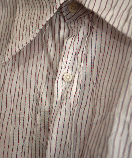 Wrinkled White Stripe Shirt