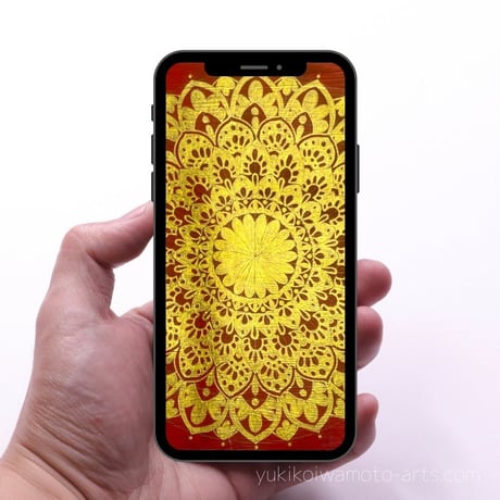 【壁紙】曼荼羅アート「太陽礼拝」スマホ待ち受け｜【Wallpaper】Mandala art "Sun Sultation" for smart phone wallpaper