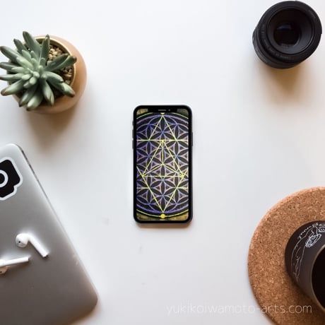 【壁紙】フラワー・オブ・ライフとマカバのスマホ待ち受け｜【Wallpaper】Flower of life and Merkab for Smart phone wallpaper