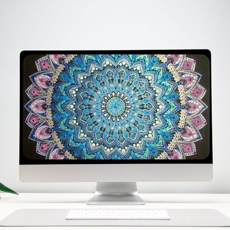 【壁紙】曼荼羅アート「煌き」スマホ待ち受け｜【Wallpaper】Mandala art "Sparkle" for smart phone wallpaper