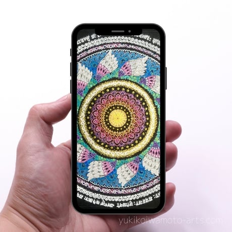 【壁紙】曼荼羅アート「救済」スマホ待ち受け｜【Wallpaper】Mandala art "Salvation" for smart phone wallpaper
