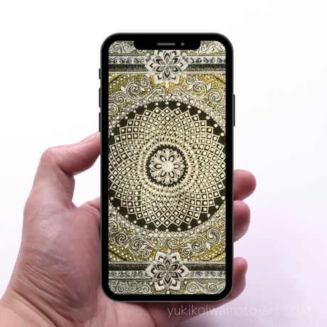 【壁紙】曼荼羅アート「プラサード」スマホ待ち受け｜【Wallpaper】Mandala art "Prasad" for smart phone wallpaper