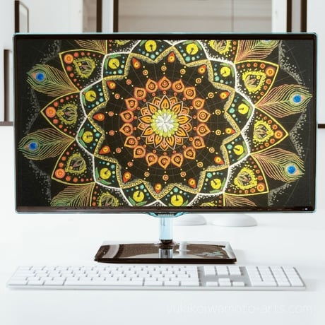 【壁紙】曼荼羅アート「吉兆」スマホ待ち受け｜【Wallpaper】Mandala art "Auspicious for smart phone wallpaper