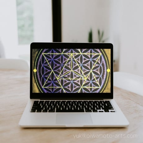 【壁紙】フラワー・オブ・ライフとマカバのスマホ待ち受け｜【Wallpaper】Flower of life and Merkab for Smart phone wallpaper
