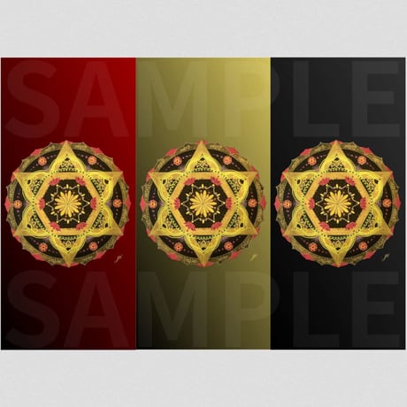 【壁紙】金運アップ曼荼羅アート「繁栄」スマホ待ち受け｜【Wallpaper】Mandala art "Prosperity" smartphone wallpaper