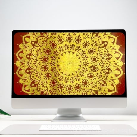 【壁紙】曼荼羅アート「太陽礼拝」スマホ待ち受け｜【Wallpaper】Mandala art "Sun Sultation" for smart phone wallpaper