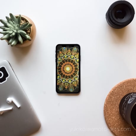 【壁紙】曼荼羅アート「吉兆」スマホ待ち受け｜【Wallpaper】Mandala art "Auspicious for smart phone wallpaper