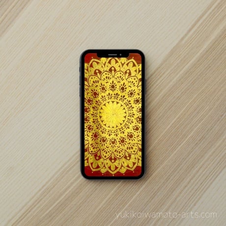 【壁紙】曼荼羅アート「太陽礼拝」スマホ待ち受け｜【Wallpaper】Mandala art "Sun Sultation" for smart phone wallpaper