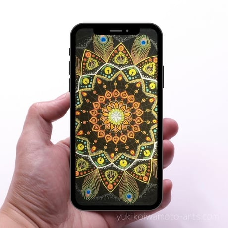 【壁紙】曼荼羅アート「吉兆」スマホ待ち受け｜【Wallpaper】Mandala art "Auspicious for smart phone wallpaper