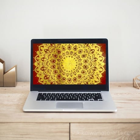 【壁紙】曼荼羅アート「太陽礼拝」スマホ待ち受け｜【Wallpaper】Mandala art "Sun Sultation" for smart phone wallpaper