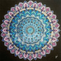 【壁紙】曼荼羅アート「煌き」スマホ待ち受け｜【Wallpaper】Mandala art "Sparkle" for smart phone wallpaper