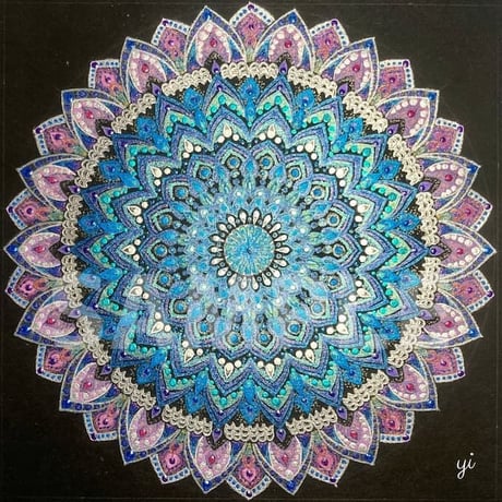 【壁紙】曼荼羅アート「煌き」スマホ待ち受け｜【Wallpaper】Mandala art "Sparkle" for smart phone wallpaper
