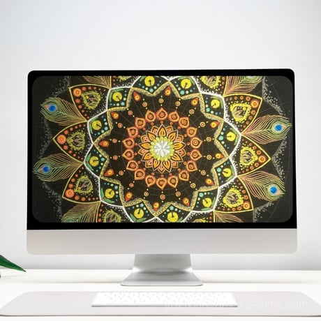 【壁紙】曼荼羅アート「吉兆」スマホ待ち受け｜【Wallpaper】Mandala art "Auspicious for smart phone wallpaper