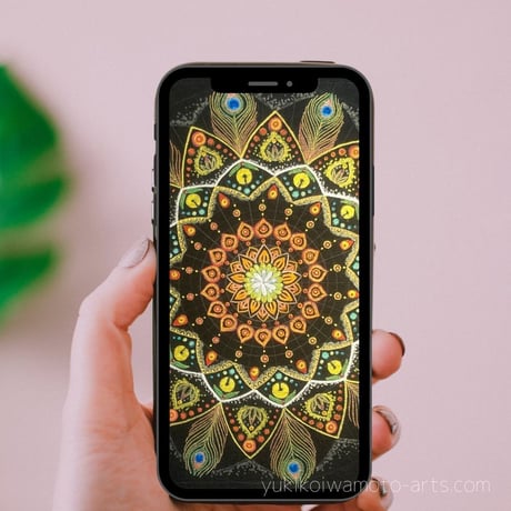 【壁紙】曼荼羅アート「吉兆」スマホ待ち受け｜【Wallpaper】Mandala art "Auspicious for smart phone wallpaper