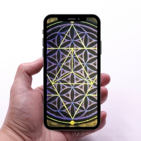 【壁紙】フラワー・オブ・ライフとマカバのスマホ待ち受け｜【Wallpaper】Flower of life and Merkab for Smart phone wallpaper