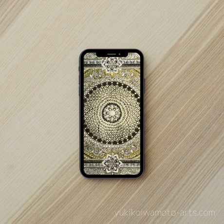 【壁紙】曼荼羅アート「プラサード」スマホ待ち受け｜【Wallpaper】Mandala art "Prasad" for smart phone wallpaper