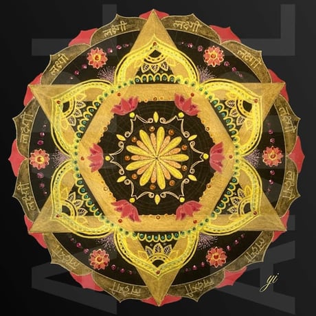【壁紙】金運アップ曼荼羅アート「繁栄」スマホ待ち受け｜【Wallpaper】Mandala art "Prosperity" smartphone wallpaper