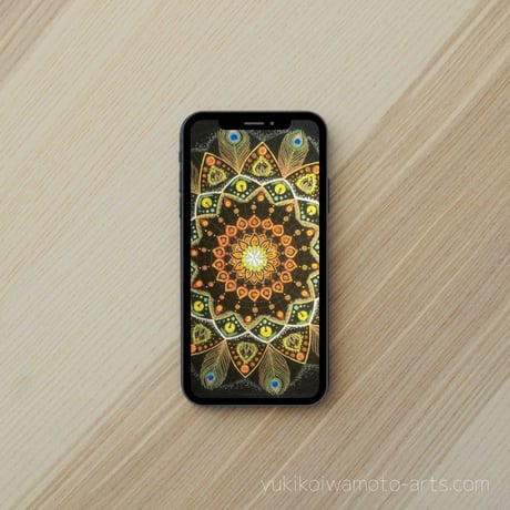 【壁紙】曼荼羅アート「吉兆」スマホ待ち受け｜【Wallpaper】Mandala art "Auspicious for smart phone wallpaper