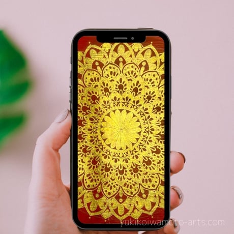 【壁紙】曼荼羅アート「太陽礼拝」スマホ待ち受け｜【Wallpaper】Mandala art "Sun Sultation" for smart phone wallpaper