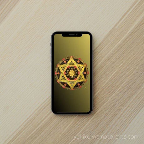 【壁紙】金運アップ曼荼羅アート「繁栄」スマホ待ち受け｜【Wallpaper】Mandala art "Prosperity" smartphone wallpaper