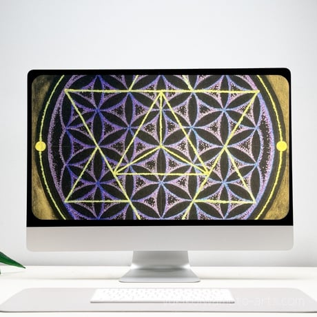 【壁紙】フラワー・オブ・ライフとマカバのスマホ待ち受け｜【Wallpaper】Flower of life and Merkab for Smart phone wallpaper