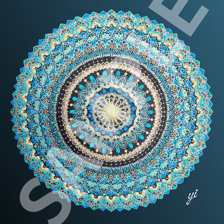【壁紙】曼荼羅アート「恩寵」スマホ待ち受け|【Wallpaper】Mandala art ”Grace" for smartphone wallpapers
