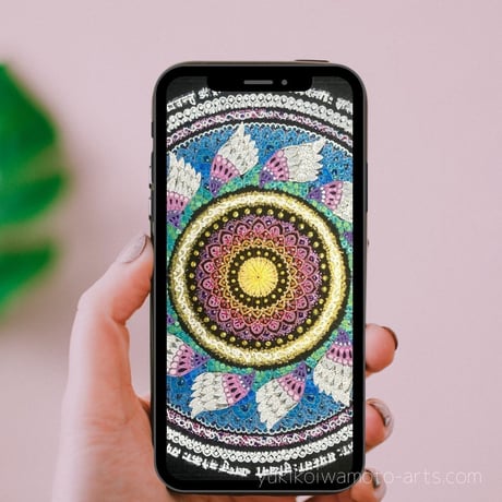 【壁紙】曼荼羅アート「救済」スマホ待ち受け｜【Wallpaper】Mandala art "Salvation" for smart phone wallpaper