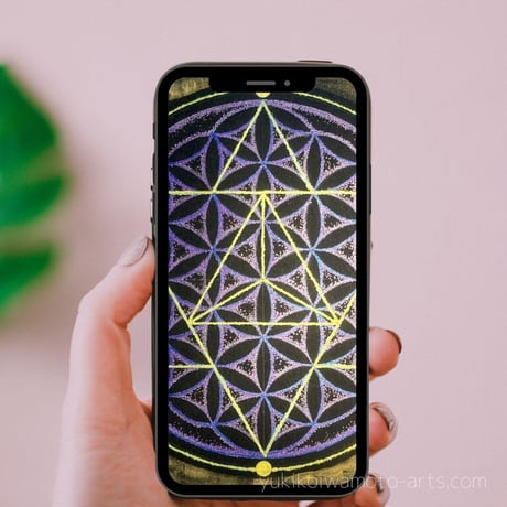 【壁紙】フラワー・オブ・ライフとマカバのスマホ待ち受け｜【Wallpaper】Flower of life and Merkab for Smart phone wallpaper