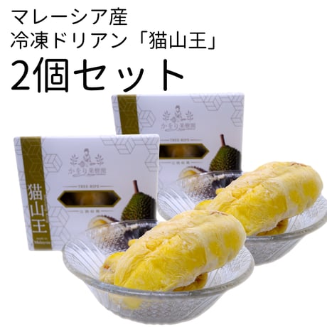 【2個セット】マレーシア産冷凍ドリアン「猫山王」（送料無料）