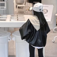 フード付きレザージャケット