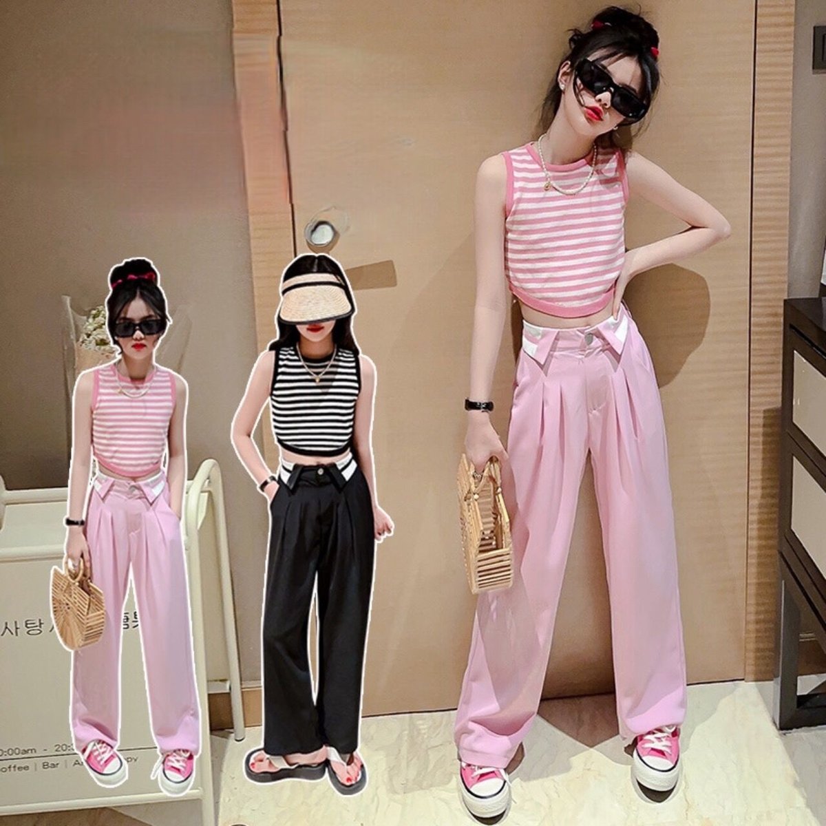 Tibi ティビ リブ折り返し ハイウエスト パンツ ウエスト折り返しパンツ | select shop Lica.