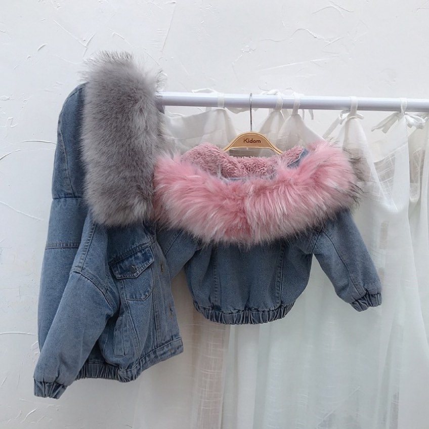キッズ】ファーデニムジャケット | select shop Lica.