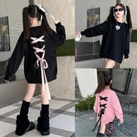 バックレーススウェットトップス