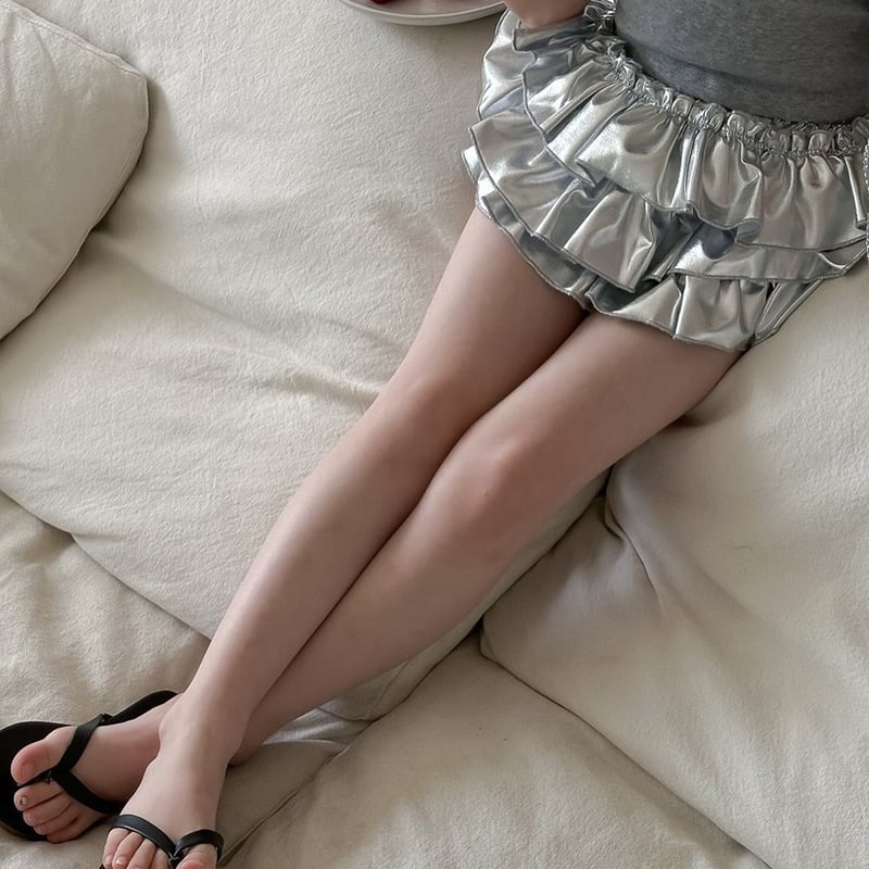 メタリックフリルスカート | select shop Lica. メタリックフリルスカート | select shop Lica.