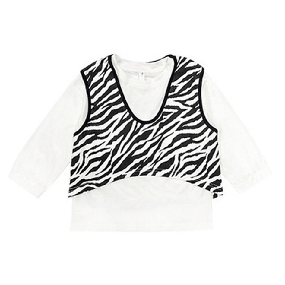 ゼブラ柄重ね着風トップス | select shop Lica.