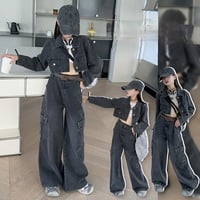 デニムジャケット＆カーゴワイドパンツセットアップ