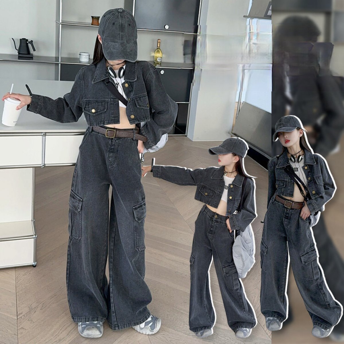 デニムジャケット＆カーゴワイドパンツセットアップ | select shop Lica.