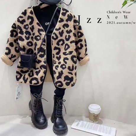レオパード柄ボアジャケット