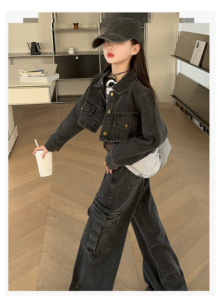   ブラックデニムジャケット・パンツ L セットアップ Denim jackets are the ultimate versatile item!] If you're looking