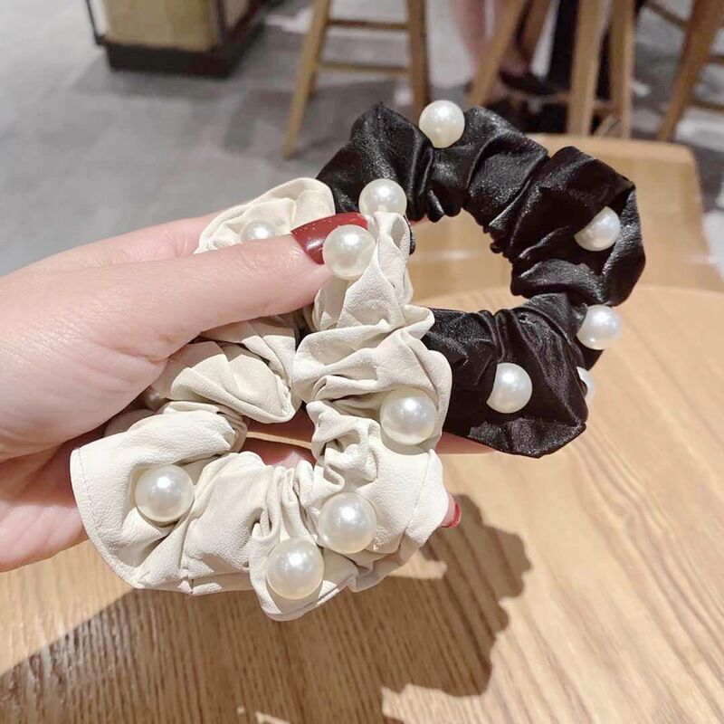 限定品◆Sea NY パールデザイン ベルベットシュシュ 送関税込み バイカラーパール付きシュシュ | select shop Lica.