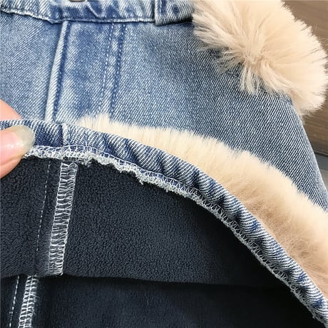 ふわもこデニムスカート