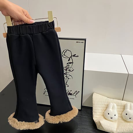 裏起毛ファーフレアパンツ